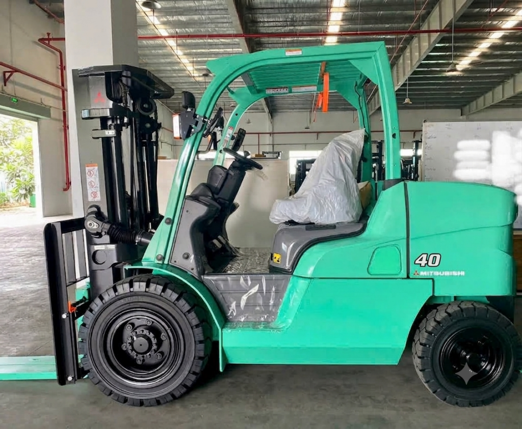 xe nâng dầu ngồi lái 4 tấn mitsubishi
